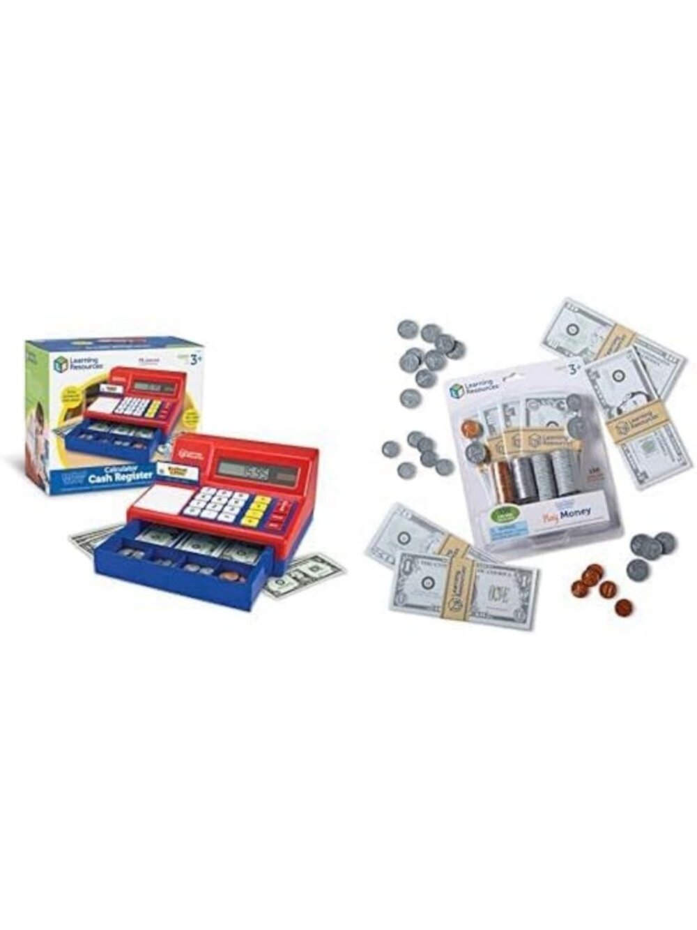Interactive Cash Register Playset with 73 Pieces & 150 Play Money - Ages 3+ Math